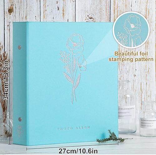 Vista 41 de Lanpn Álbum de fotos de 4 x 6 pulgadas, 600 bolsillos, cubierta de lino, álbumes de imágenes grandes con capacidad para 600 fotos horizontales