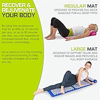 Vista 5 de ProsourceFit Acupressure Mat and Pillow Set for Back/Neck Pain Relief and Muscle Relaxation