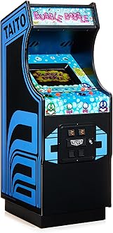 Numskull Quarter Arcades Bubble Bobble Collector's Edition Mini Arcade - 1/4 Scale Authentic Wooden Replica, Original ROM, Rechargeable Battery & 3W Speakers for Retro Enthusiasts