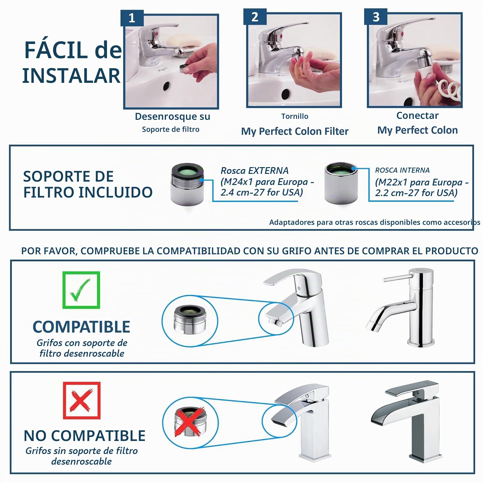 Enema kit My Perfect Colon CARE, Lavativa Colon Casera, se Conecta al Grifo, Limpieza Colon, Lavado Intestinal, Ideal en caso de Estreñimiento, Producto italiano