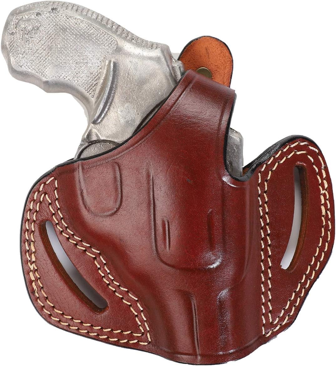 Pusat Holster Premium Leather Thumb Break Belt Holster 2 inch 357 MAG for Revolver Taurus Model 605 Right-Left Hand