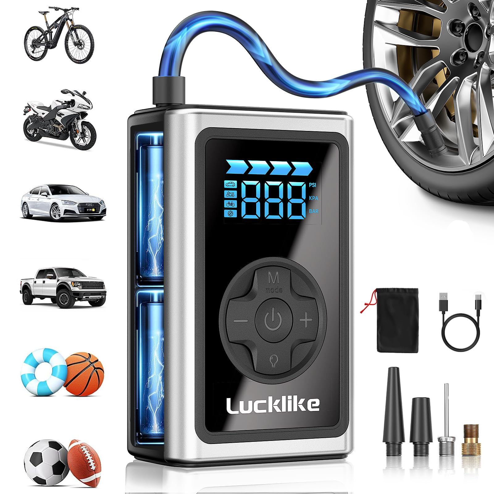 ✨超軽量約859g メモリ16GB バッテリー良好88％ 高コスパモデル✨ Amazon.com: Lucklike Tire Inflator Portable Air Compressor, 150