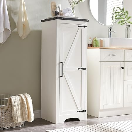 Amazon.com: OKD Bathroom Floor Cabinet, Farmhouse Storage Cabinet with ...