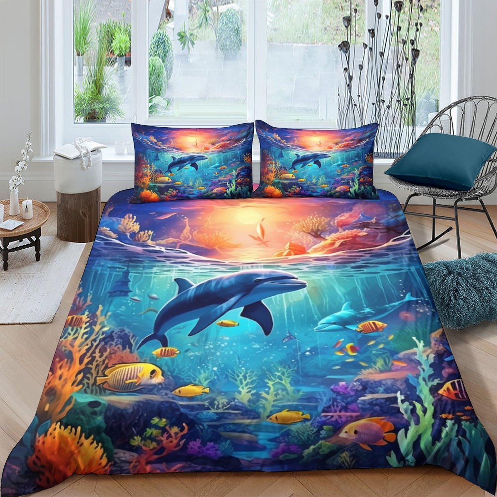 Housse de couette Dauphin 220 x 240 en microfibre premium ultra douce et hypoallergénique