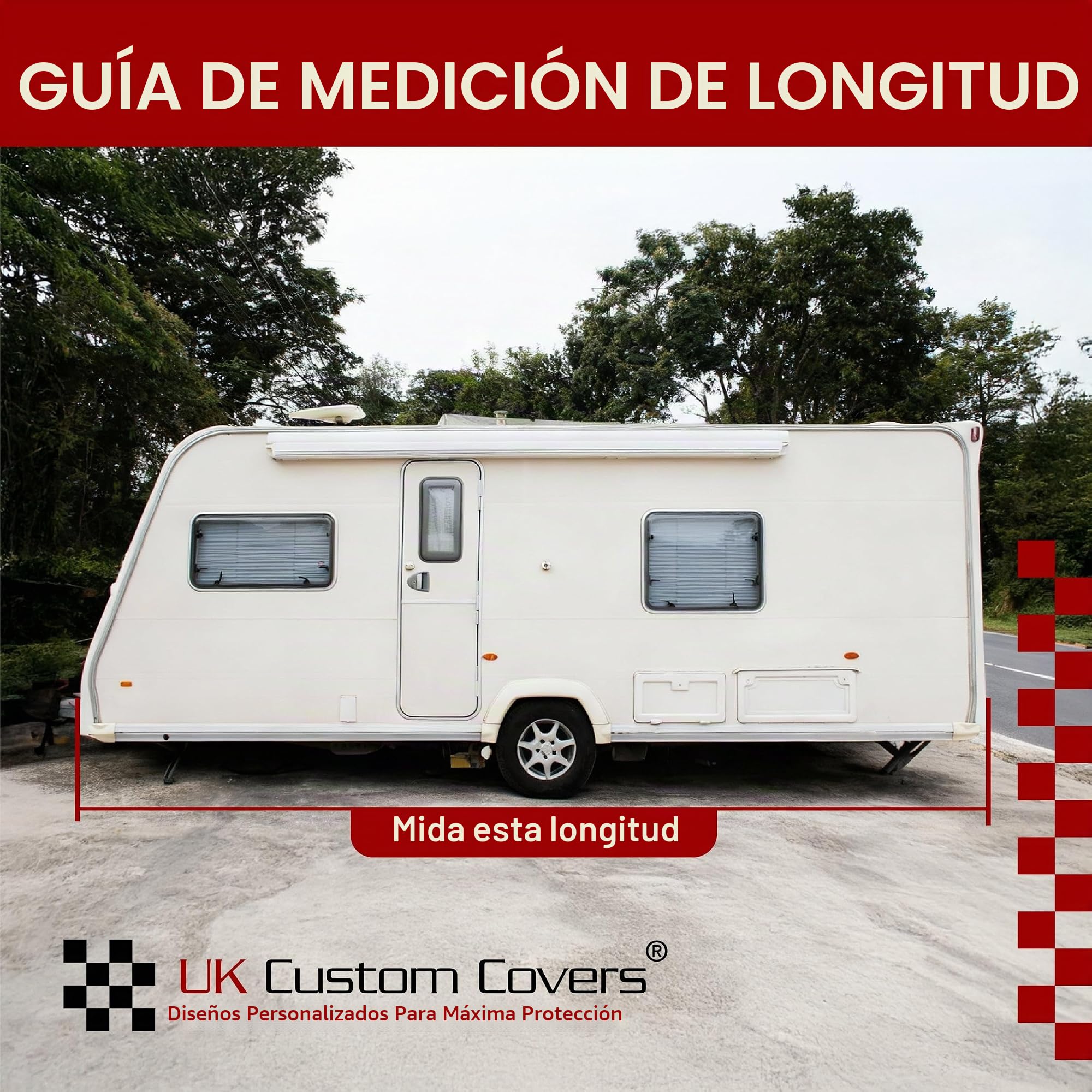 UK Custom Covers CC795GREENAD5 - Funda transpirable, resistente, 4 capas, cubierta de enganche gratis, verde, 12-25 pies