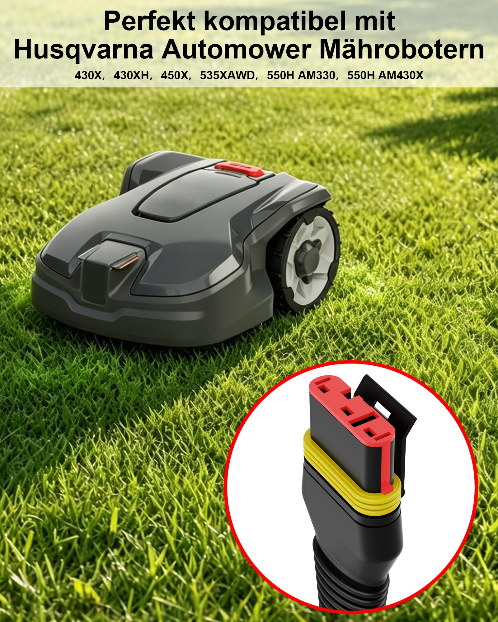 Cargador de 28 V 4,2 A compatible con Husqvarna Automower 330X, 430X Nera 2023, robot cortacésped 430X, cargador eficiente para uso regular