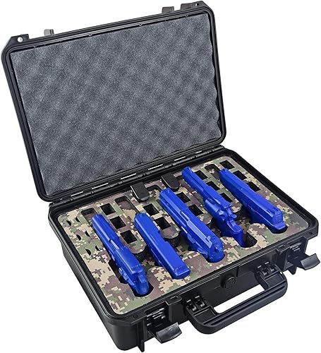 Miniatura 1 de Estuche para pistola Doro para 5 pistolas 18 con inserto de espuma MyCaseBuilder personalizado, impermeable, resistente, armas de fuego tácticas y