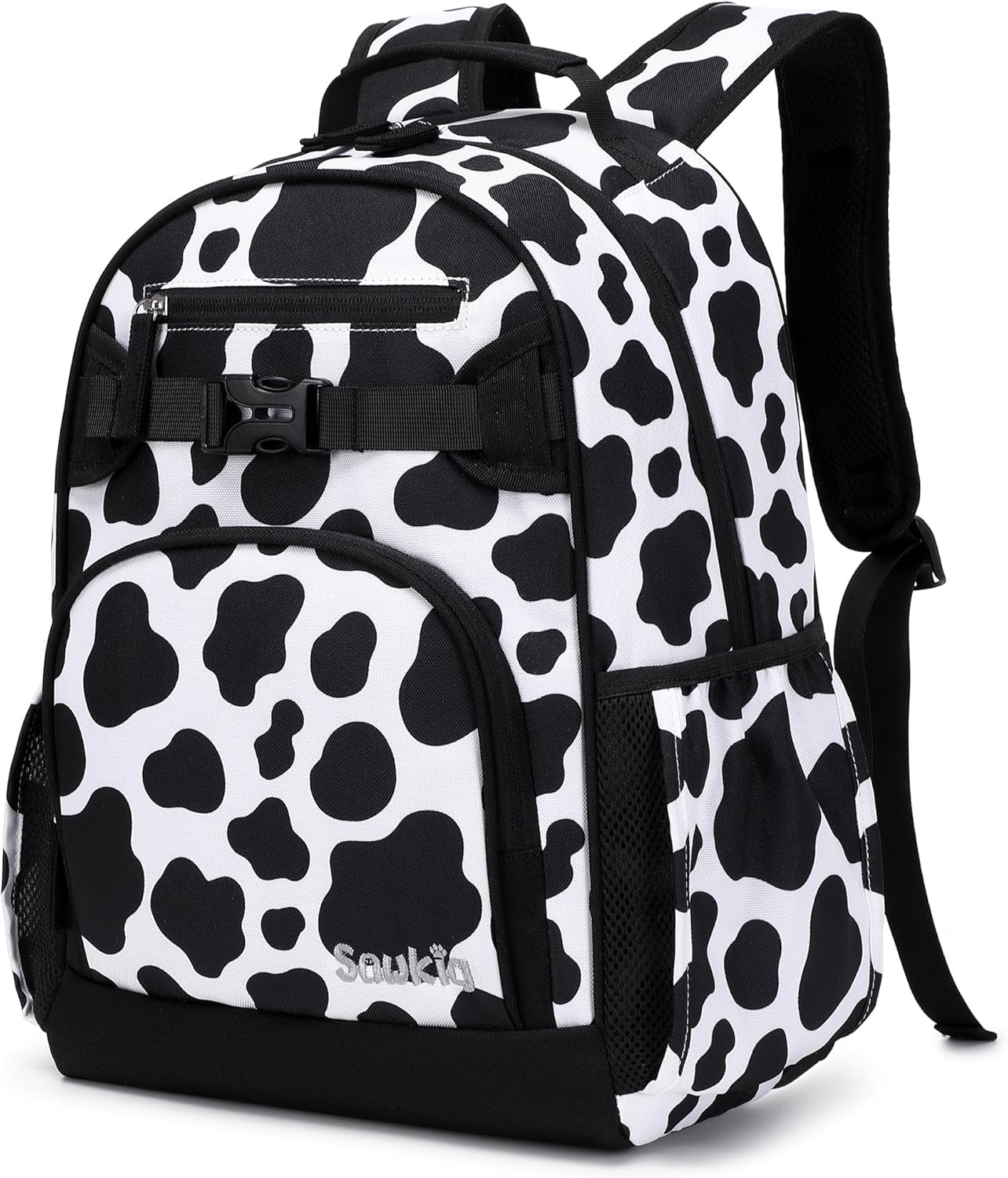 Cute Small Little Kids Cow Print Backpack Kindergarten Preschool Backpacks for Girls Ages 2-4-6 (Black Cow Print) - Image 7