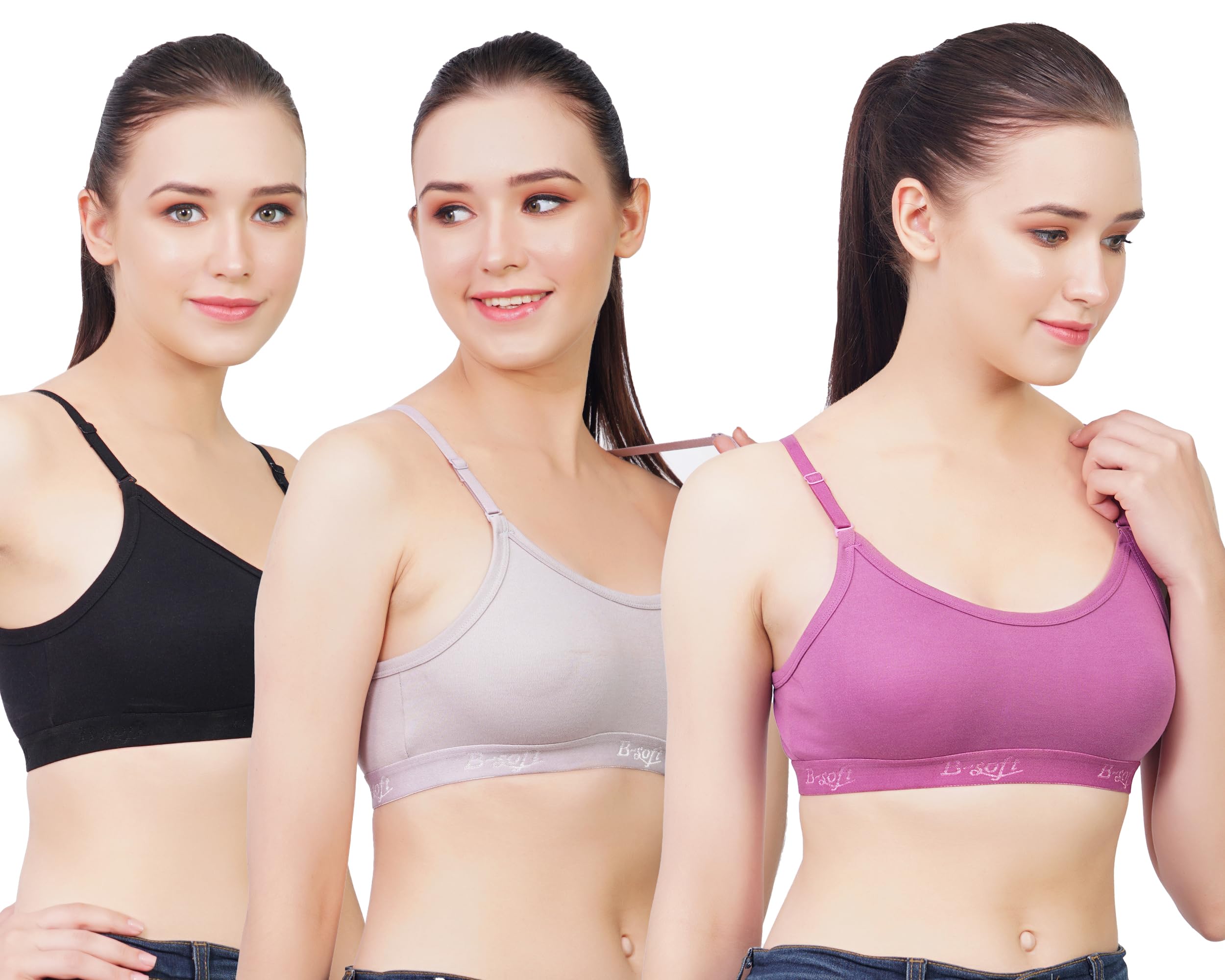 B-SOFT Medium Impact Sports Bra for Women | Daily Use | Non-Wired | Non-Padded | Seamless Bra | Full Coverage | Suitable for Gym,Yoga,Workout-image-22
