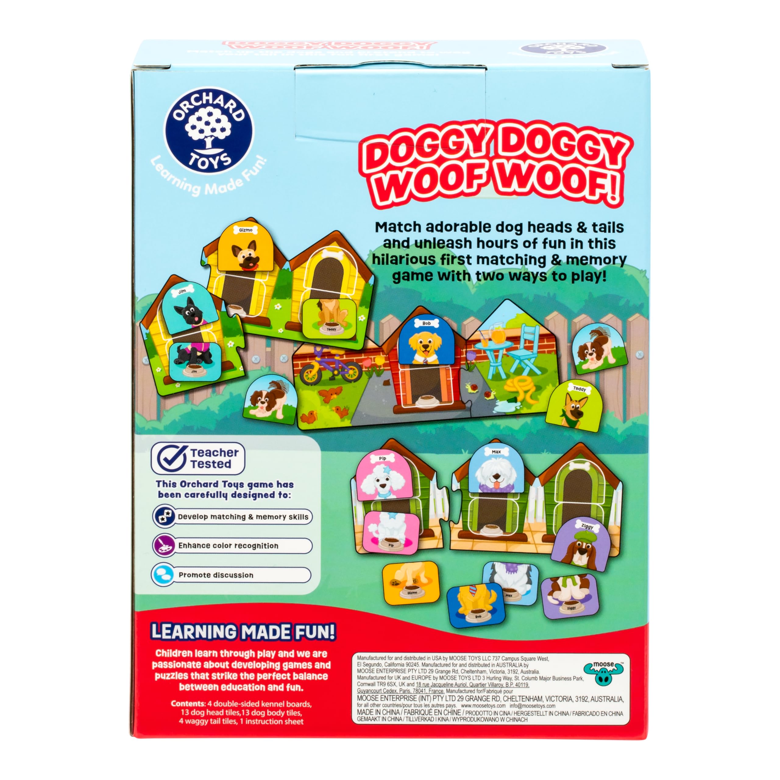 Amazon.com: Doggy Doggy Woof Woof. Matching Game for Ages 2-6