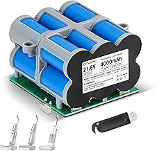 CITYORK 21,6V/4000mAh Aspirapolvere Batteria di Ricambio per Tineco Floor One S5 / S5 Pro / S5 Pro 2 / S5 Smart / S5 Steam/S5 Extreme/S5 Intelligente- Lunga durata(1 batteria + 1 spazzola + 3M nastro)