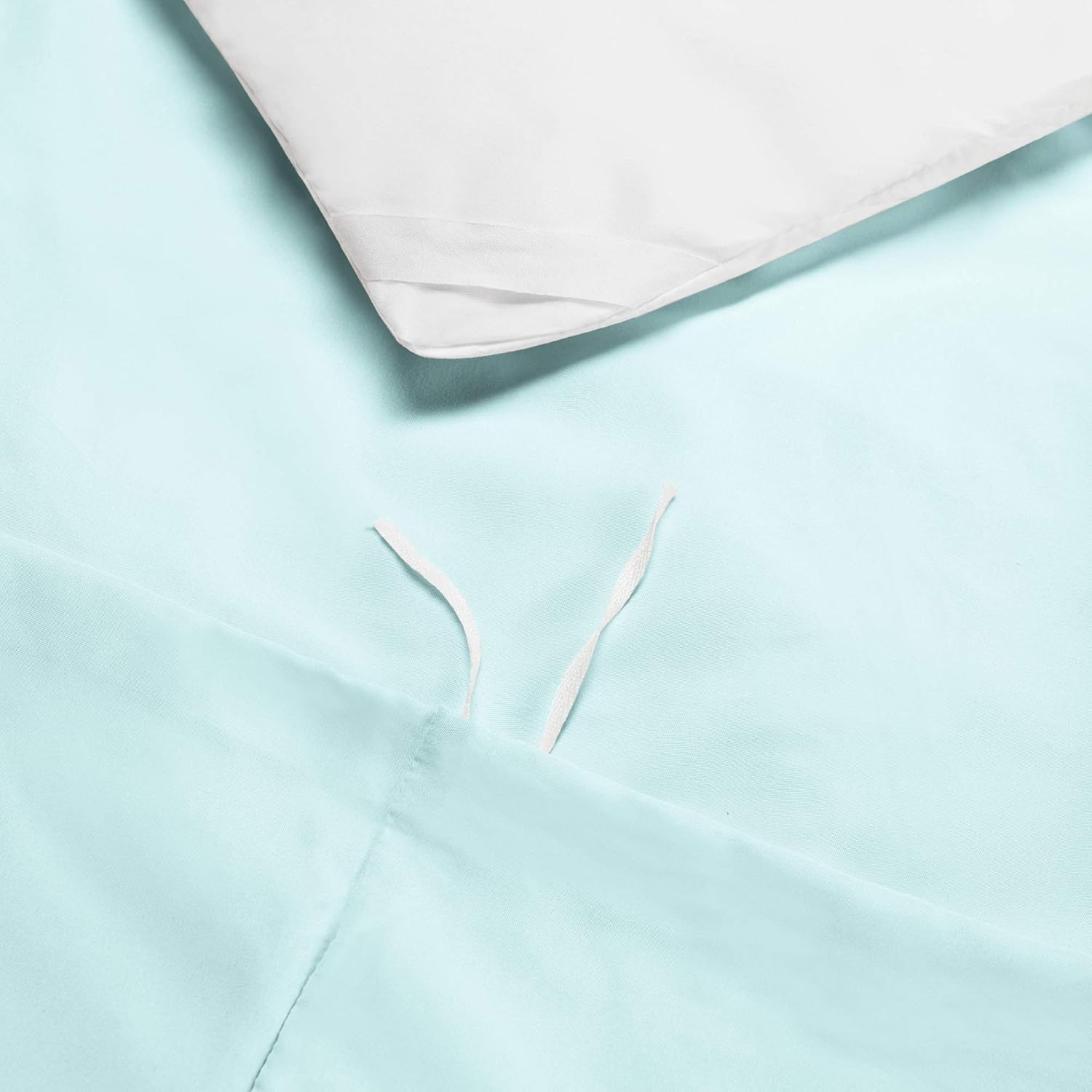 Clara Clark Duvet Cover Ultra Soft Double Brushed Microfiber - Comforter Cover with Button Closure and 2 Pillow Shams, Light Blue, Queen - 90"x90"
