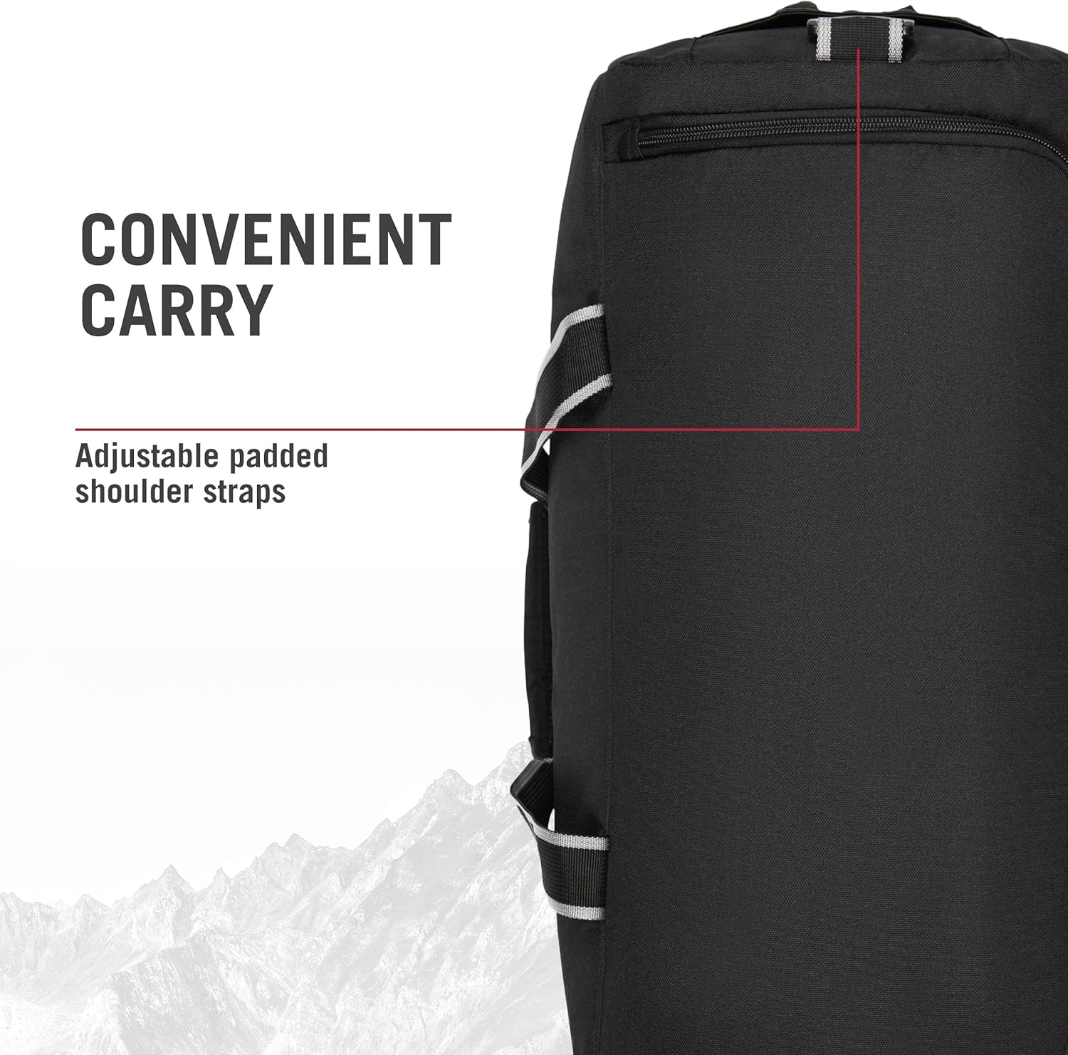 Victorinox Voyage 19" Travel Duffel - Spacious Duffel for Travel & Gym - Overnight Bag - Lightweight & Durable - Adjustable Padded Shoulder Strap - Front Pocket - Black - Image 4