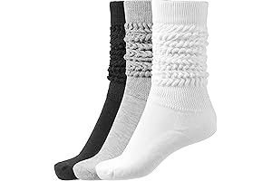 Slouch Socks Women Thigh High Boot Socks Soft Scrunch Socks Stay Up...