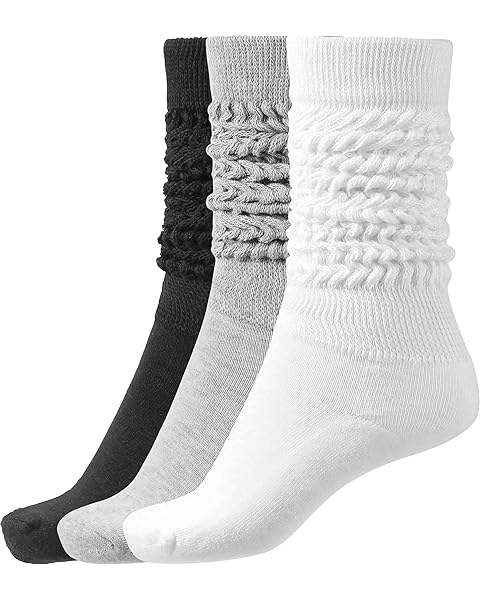 BomKinta Slouch Socks Women Thigh High Boot Socks Soft Scrunch Socks Size 5-11