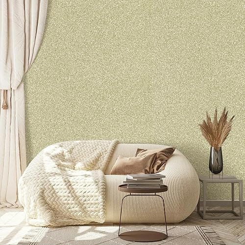 Miniatura 9 de Papel tapiz adhesivo con purpurina de champán de 17.7 x 118.1 pulgadas, papel tapiz autoadhesivo color champán brillante con purpurina para