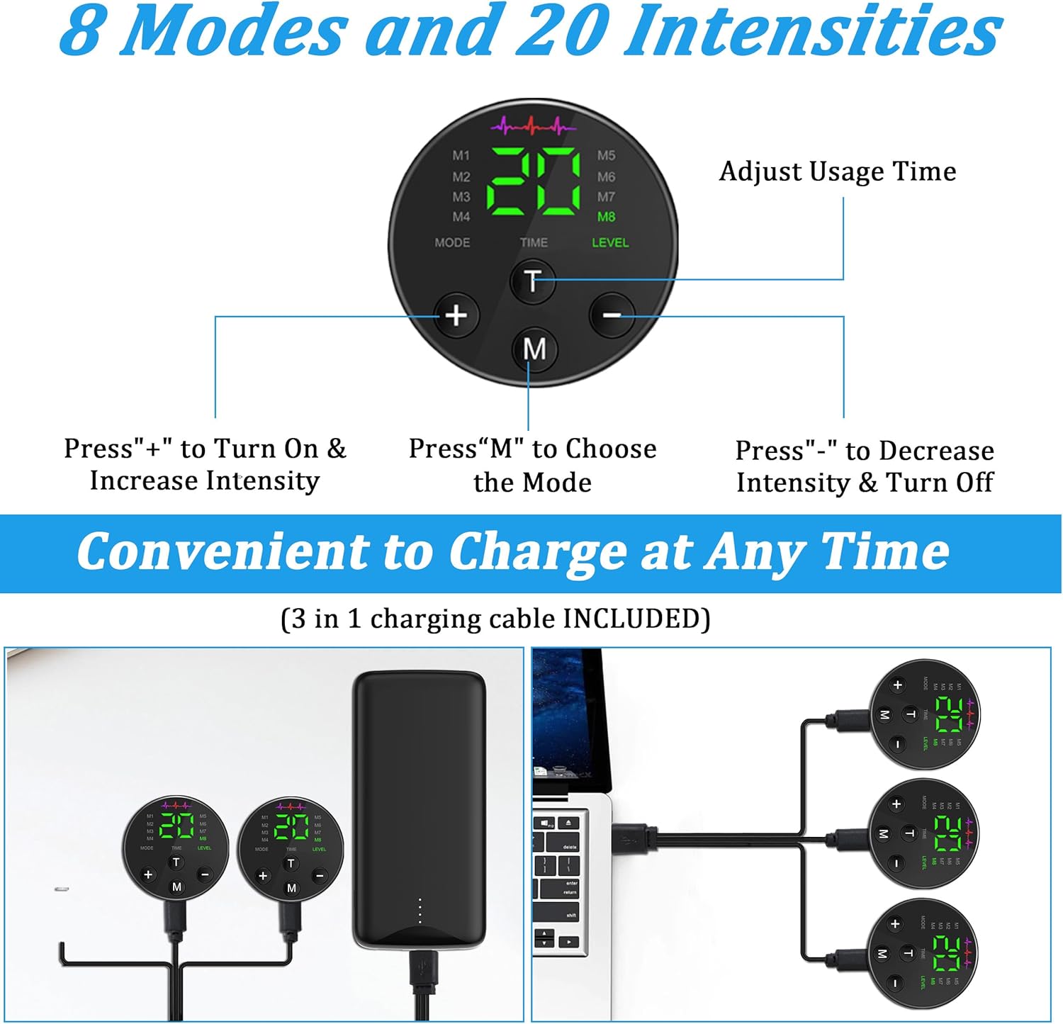 ABS Stimulator Muscle Toner，AB Machine for Abdomen/Arm/Leg，Muscle Stimulator for Muscle Growth, Ab Toning Belt Muscle Stimulator for Men and Women 1 Pack - Image 2