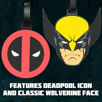 FUL Marvel Deadpool and Wolverine Luggage Tags, Multi, One Size