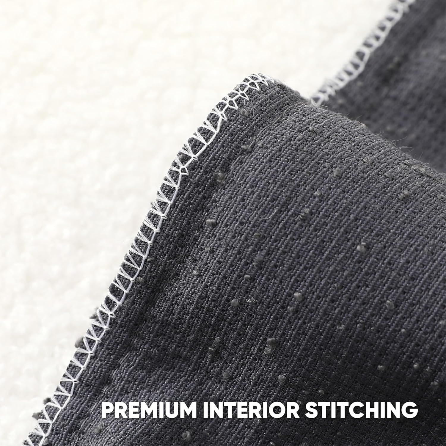 HAUSSY Set of 2 12x20 Decorative Throw Pillow Covers, Soft Cozy Textured Boucle Lumbar Pillow Cases, Home Decor for Couch Bed Living Room, Dark Grey - Image 4