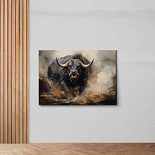 Miniatura 6 de Captivating Brilliance, Abstract Prints, Textured Bull Prints on Canvas, Handmade Artwork of Extraordinary Abstract Expression, Wall Art, Home Decor