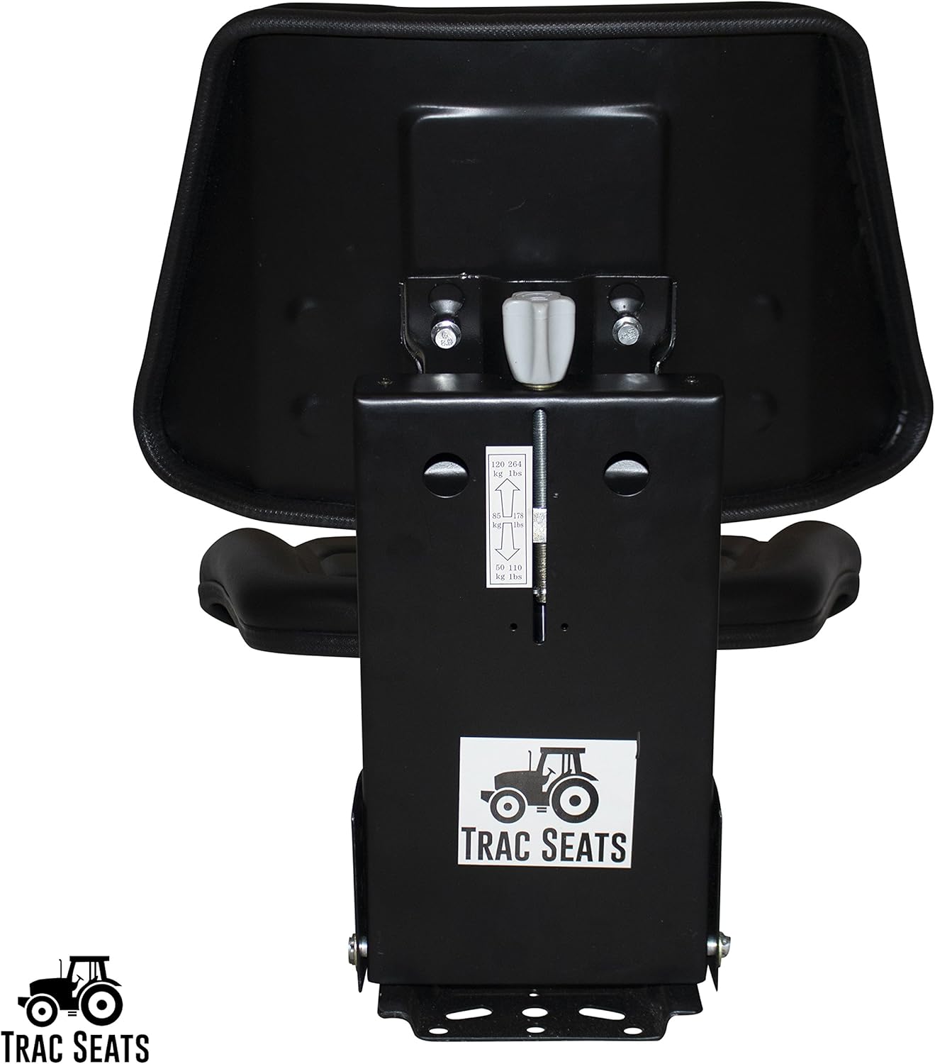BLACK TRIBACK STYLE SUSPENSION TRACTOR SEAT FITS FORD/NEW HOLLAND 3900 3930 3910 5000 5100 5600 5610 5900 5910 TRAC BRAND (SAME DAY SHIPPING - Delivers in 1-4 Business days)