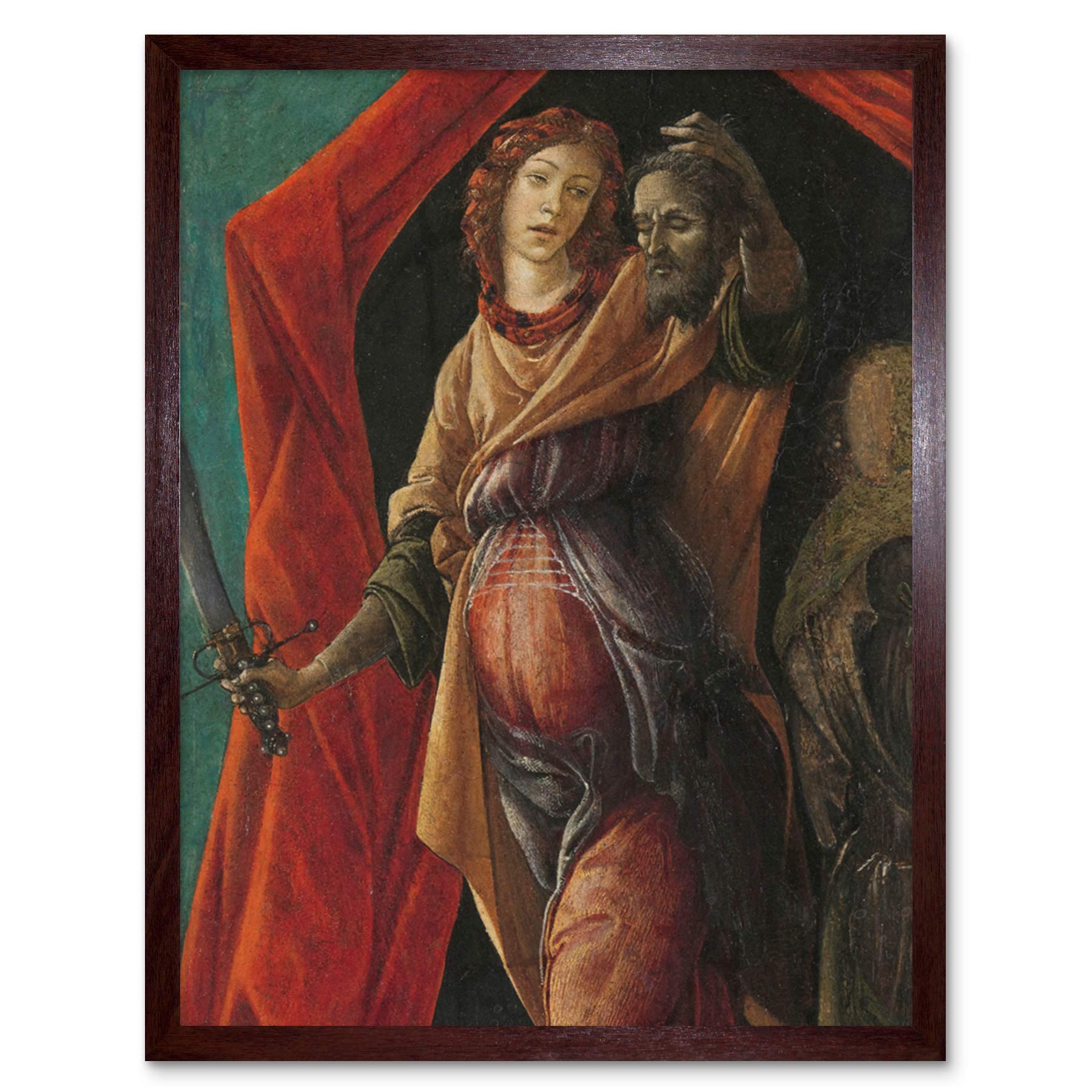 Artery8 Botticelli Judith With Head Of Holofernes Painting Art Print Framed Poster Wall Decor 12x16 inch
