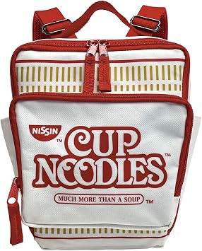 Nissin Cup Noodles Cup Noodles Mini Backpack, Red/White, 7W x 8H x 3D 9607
