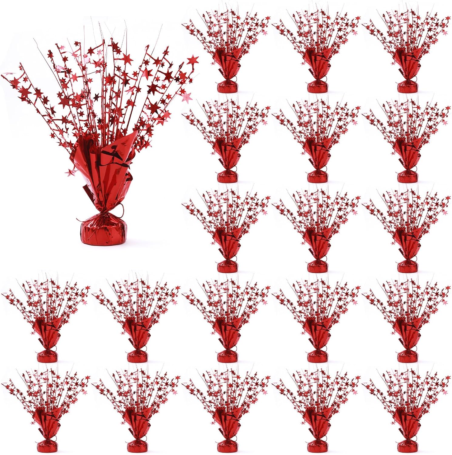 20 Pack Gold Foil Spray Centerpiece Star Table Decoration Metallic Burst Table Centerpieces for Birthday New Year Wedding Anniversary Graduation Party Supply (Gold)