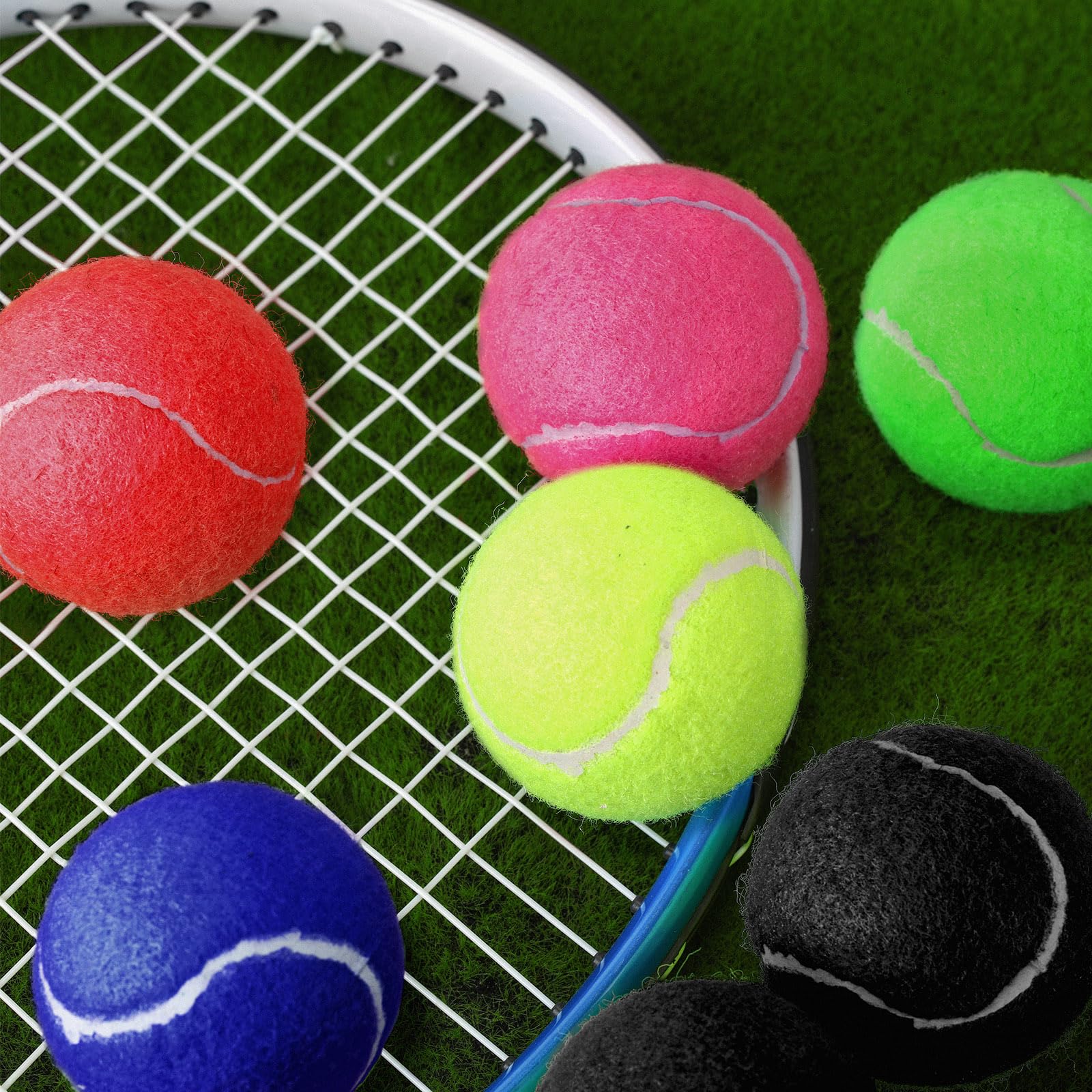 Amazon | Jenaai 48個 色付きテニスボール バルク 2.5インチ