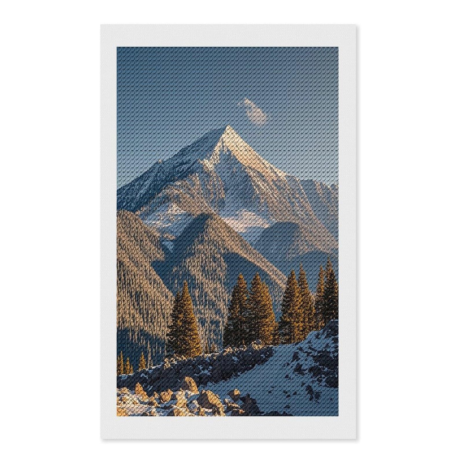 FekiLoot Pikes Peak Colorado Diamond Painting Kits for Beginners DIY Diamond Art Kits for Adults Full Drill Round Diamond Dot Gem Art Painting Fun DIY Crafts for Home Kitchen Wall Decor Gift 12"x20"