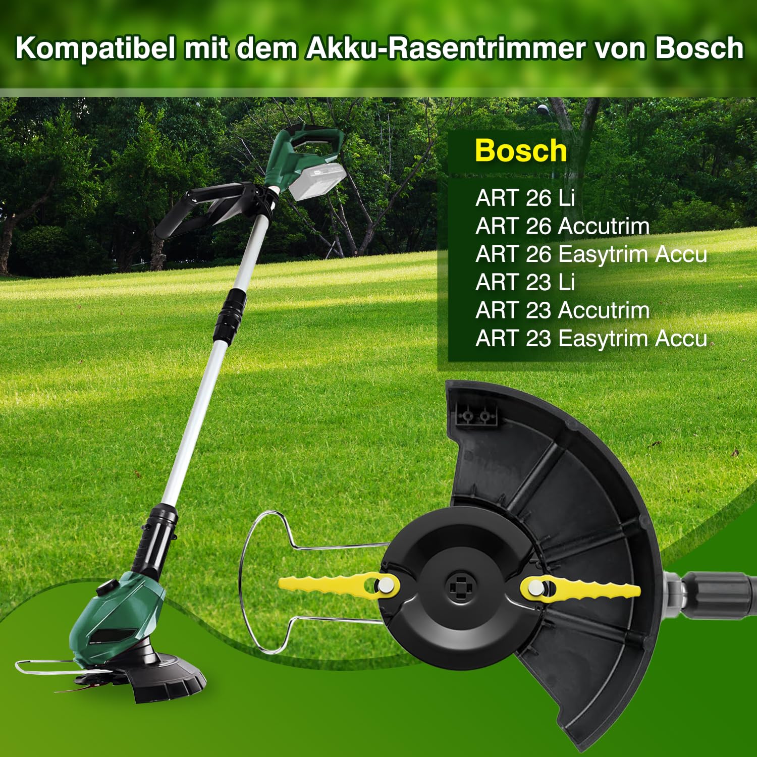 【Upgrade 】Doppelklinge Scheibe für Bosch Akku Rasentrimmer ART 26 | ART 23 Serie, Ersatzmesserteller Zubehör, 20 Stück Klingen