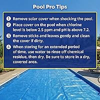 Vista 7 de In The Swim - Cubierta solar rectangular estándar azul de 12' x 20' de 8 mil para piscinas elevadas y enterradas