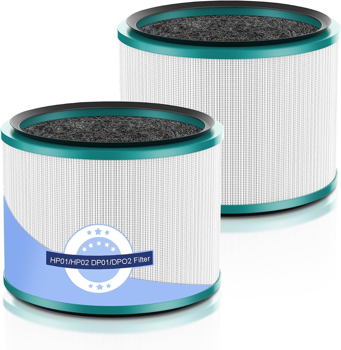 2 Pack HP01 HP02 Filter for Dyson HP01 HP02 Pure Hot Cool Link Air Purifier | Compatible with DP01 DP02 Desk Purifiers, Part # 968125-03, Fit for Dyson Pure Hot Cool Link Air Purifier Replacement Filter
