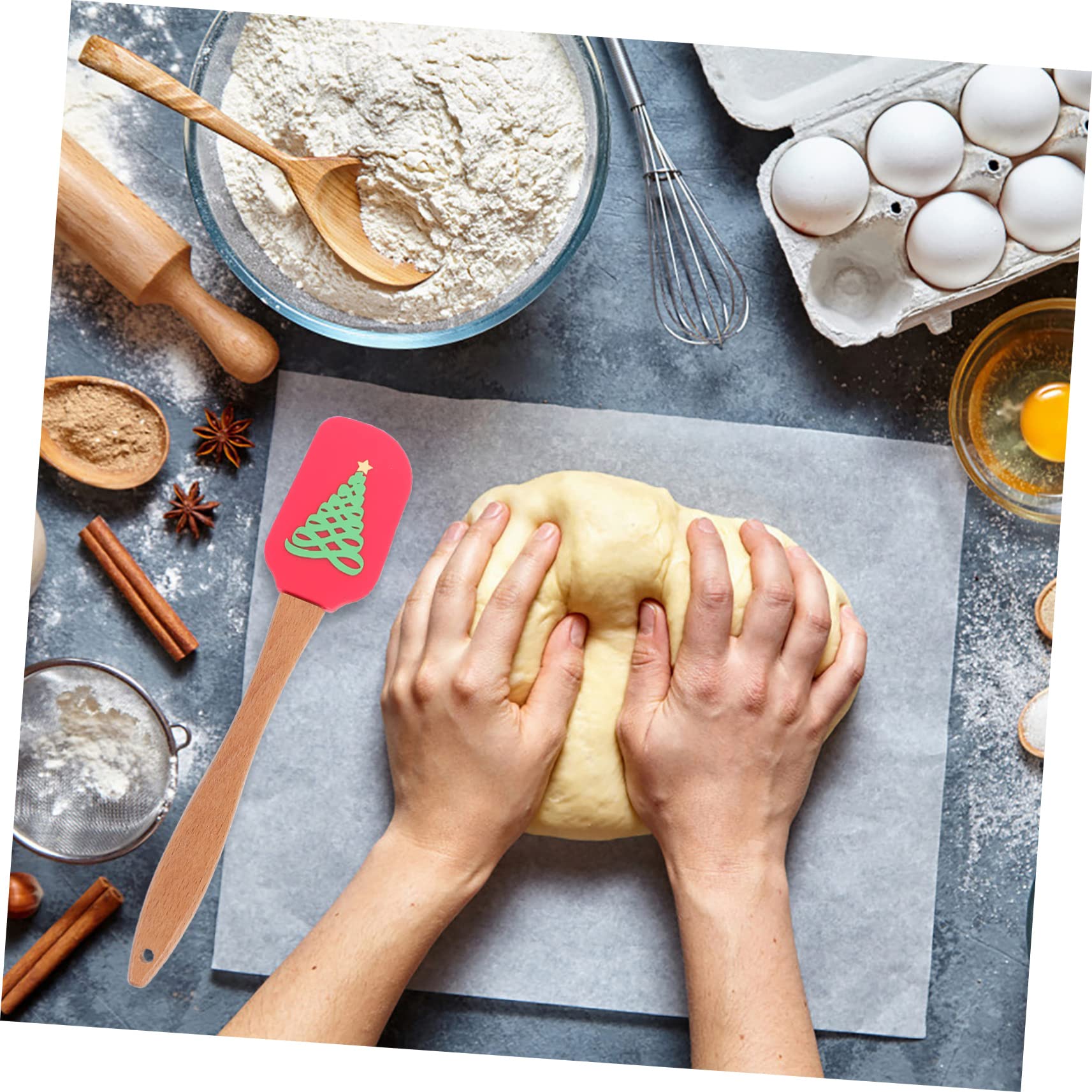 LIFKOME Set Spatole in Silicone Multifunzionali 4 Pezzi, Raschietti Da Cucina Per Panna e Crema, Resistenti Alte Temperature, Utensili Per Dolci e Pasticceria, Leggeri e Facili Da Maneggiare