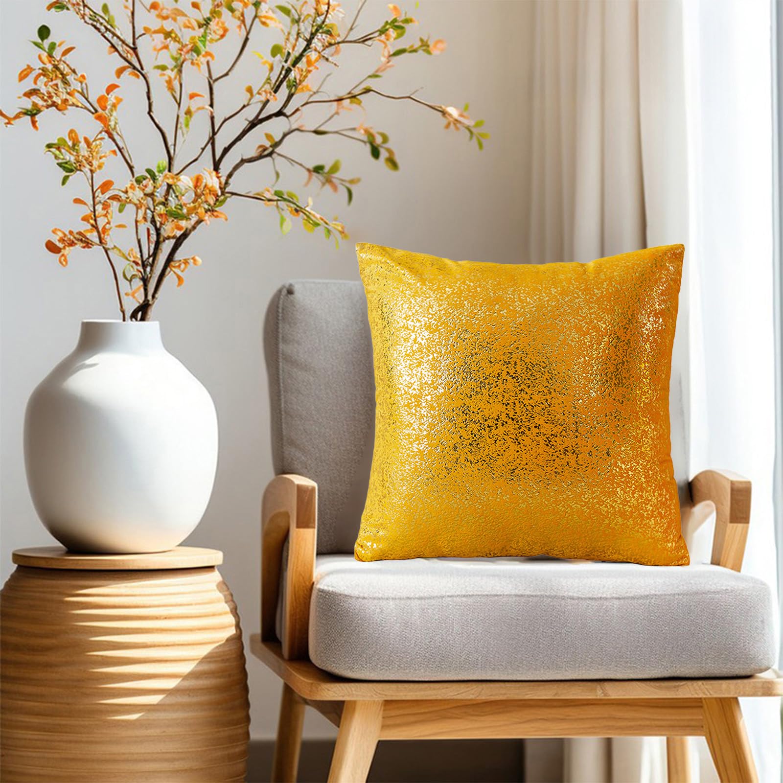 Neck Pillow for Sleeping Velvet Snowflake Hot Stamped Pillow Cover Decorative Throw Pillow Case for Living Room