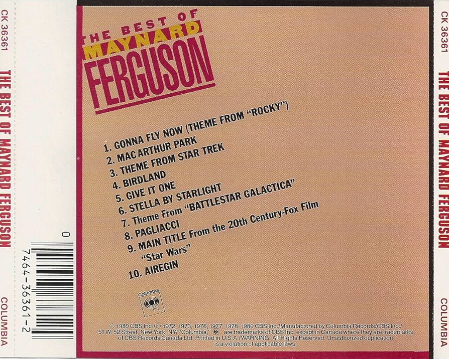 MAYNARD FERGUSON HOLLYWOOD　日テレ高校生クイズ　CD Maynard Ferguson – Hollywood – Vinyl (LP, Album), 1982