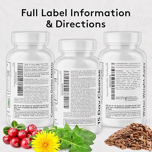 Miniatura 9 de Paquete de 3 unidades de limpieza desintoxicante | Limpiador de colon + pastillas para pérdida de agua con diente de león + desintoxicación de