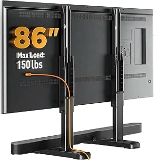 Universal TV Stand Legs for Most 37–86 Inch TVs up to 150 lbs, Height Adjustable TV Legs Replacement Suitable for Soundbar, Table Top Stand Base Max VESA 800 x 500mm, PGTVS20