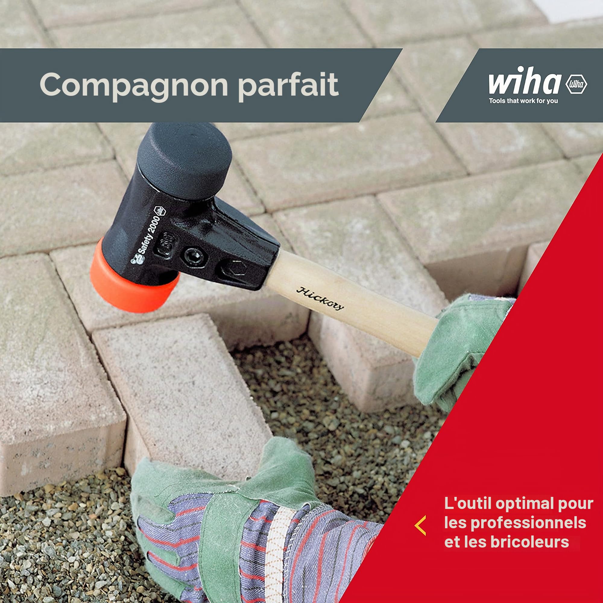 WIHA 26614 - Martillo de cara blanda Safety de dureza media/duro 832-38 Safety 60 mm Cod. 83238060