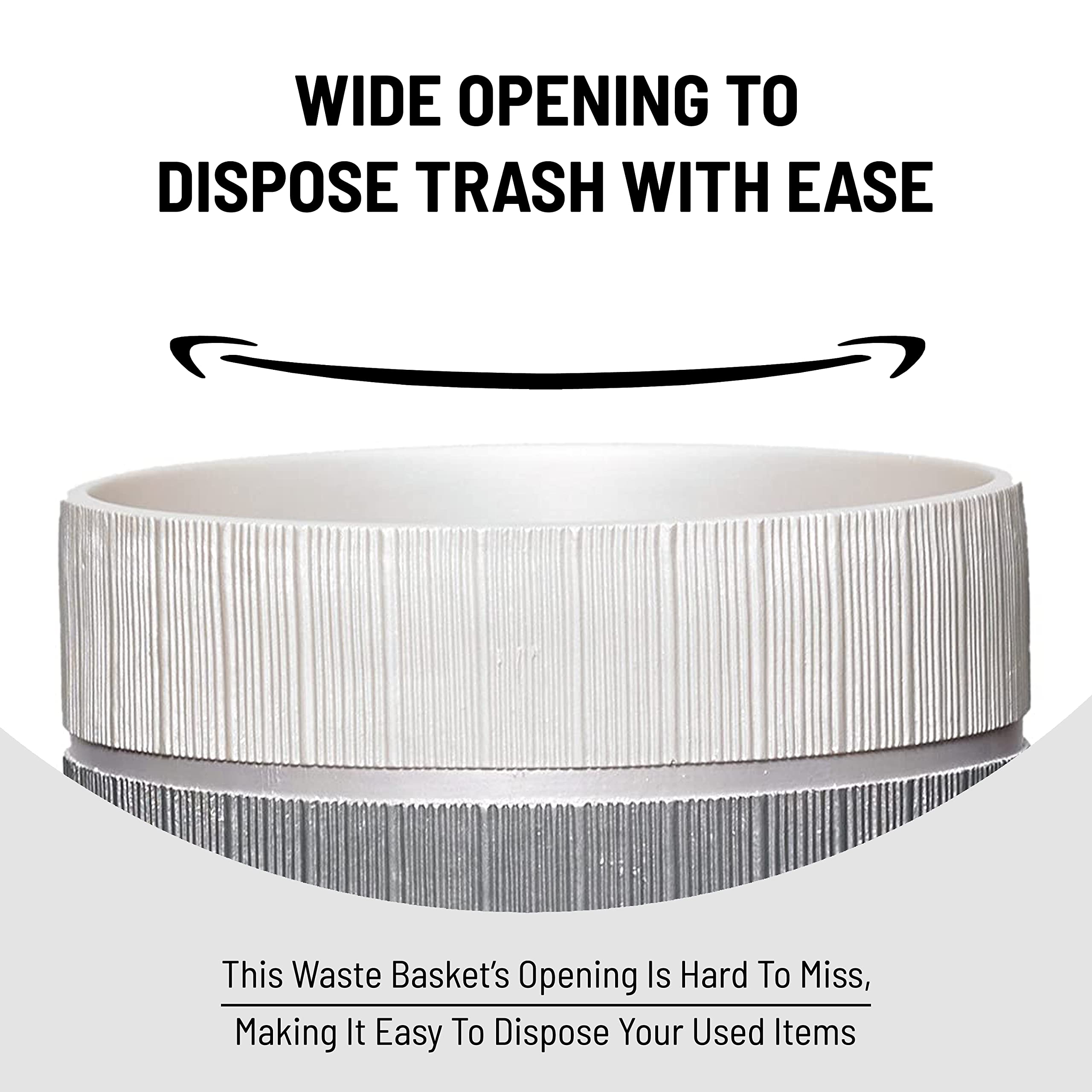 Snapklik.com : Modern Line Waste Basket - Modern Western Design Trash ...