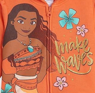 Disney Princess Moana Ariel Cinderella Belle Zip Up Hoodie Infant to Big Kid