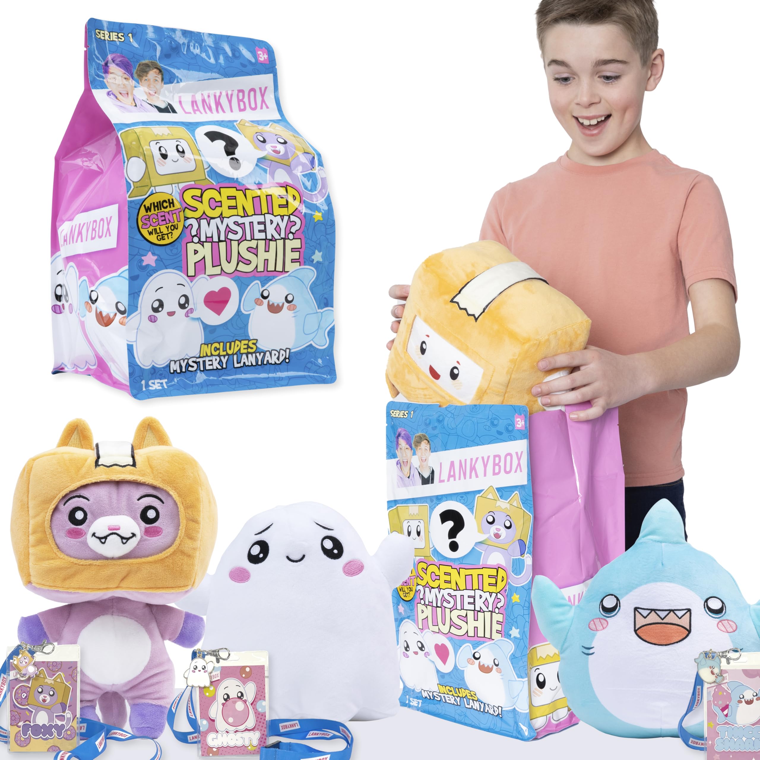 LankyBox 11" plush Scented Mystery Plushies Scented Plush with Surprise Lanyard Inside, Officially Licensed Merch