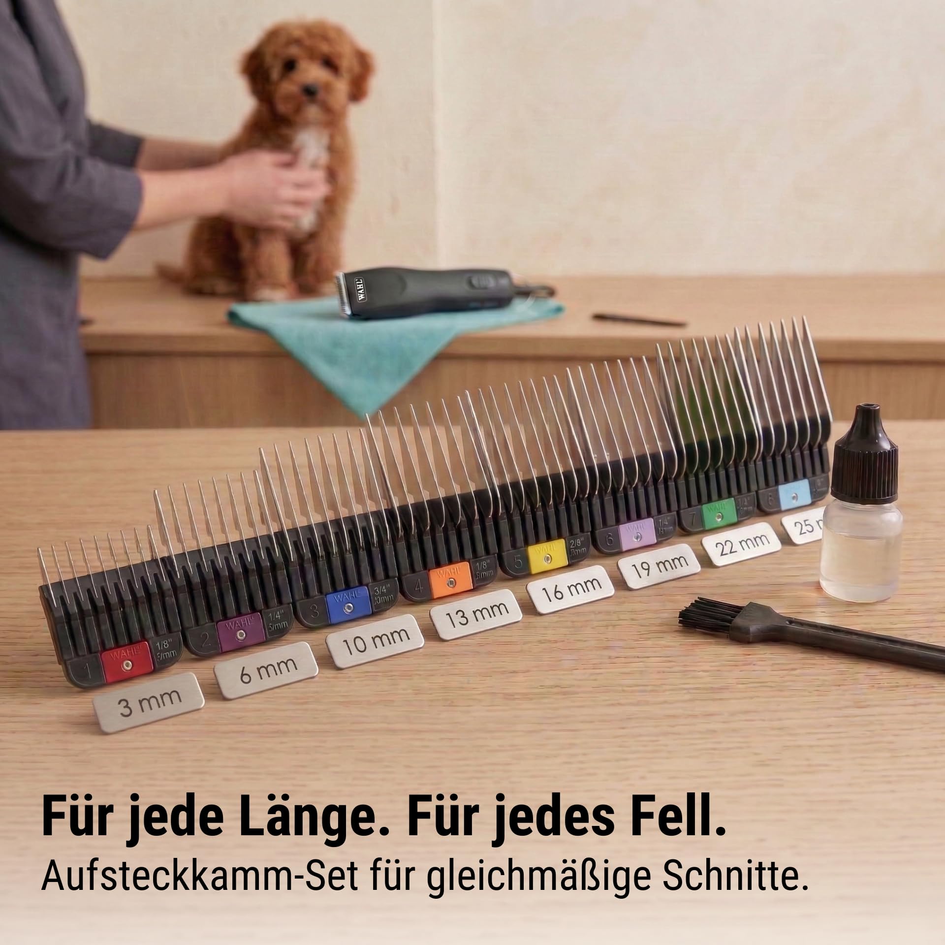 Agrarzone Wahl Max 50+ Hundeschermaschine Schermaschine Hund Moser Schur | Aufsteckkamm-Set, verfilztes Fell, Langhaar, leise, 2 Leistungsstufen