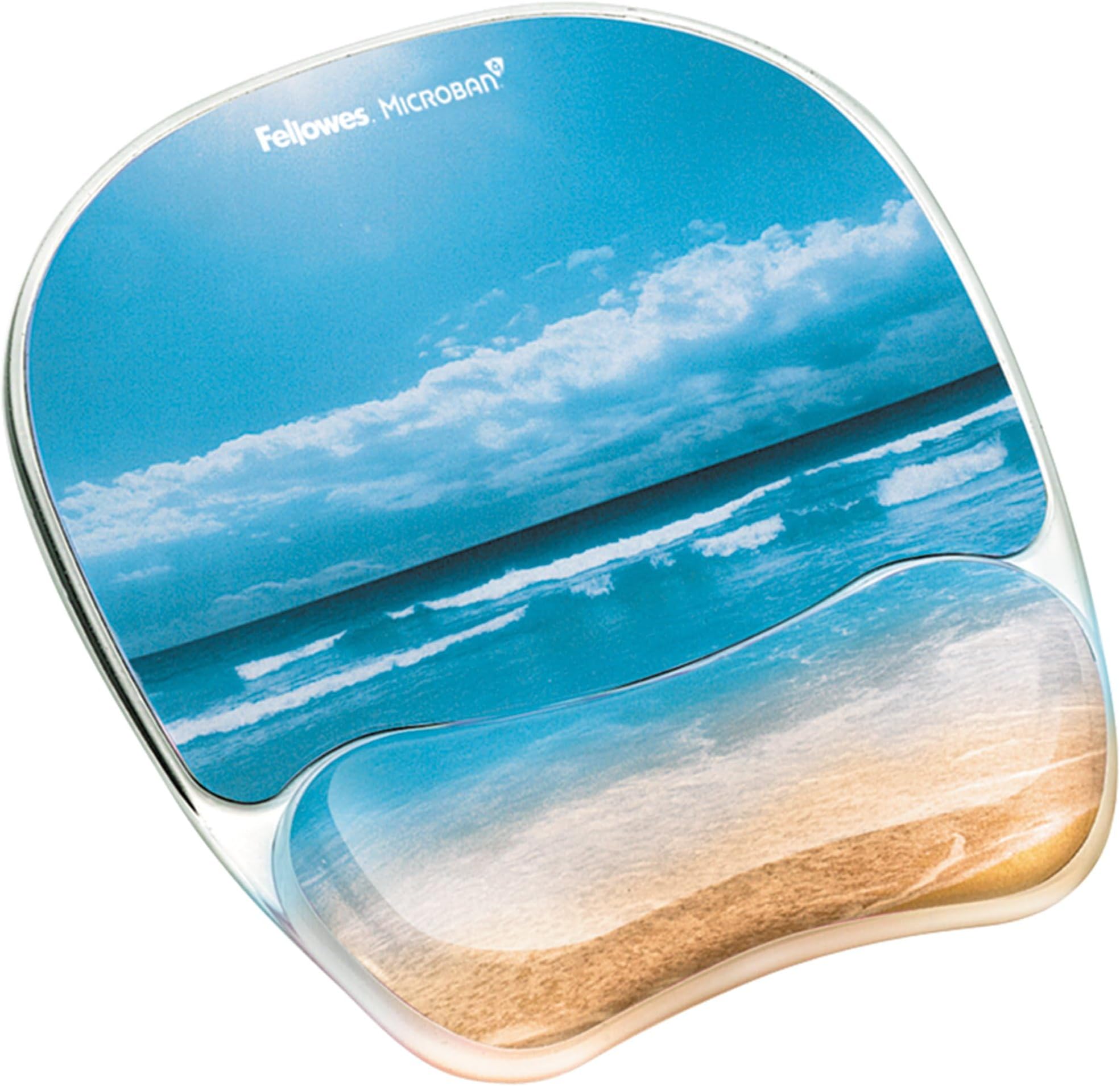 Photo Gel Mouse Pad Wrist Rest with MICROBAN - Sandy Beach (9179301)
