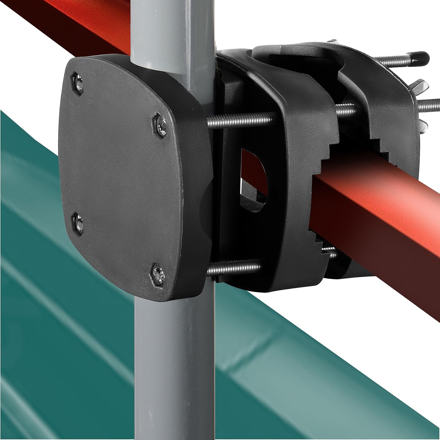 4smile Sonnenschirmhalterung Für Balkongeländer - Alu Mit Edelstahl-Klemmen