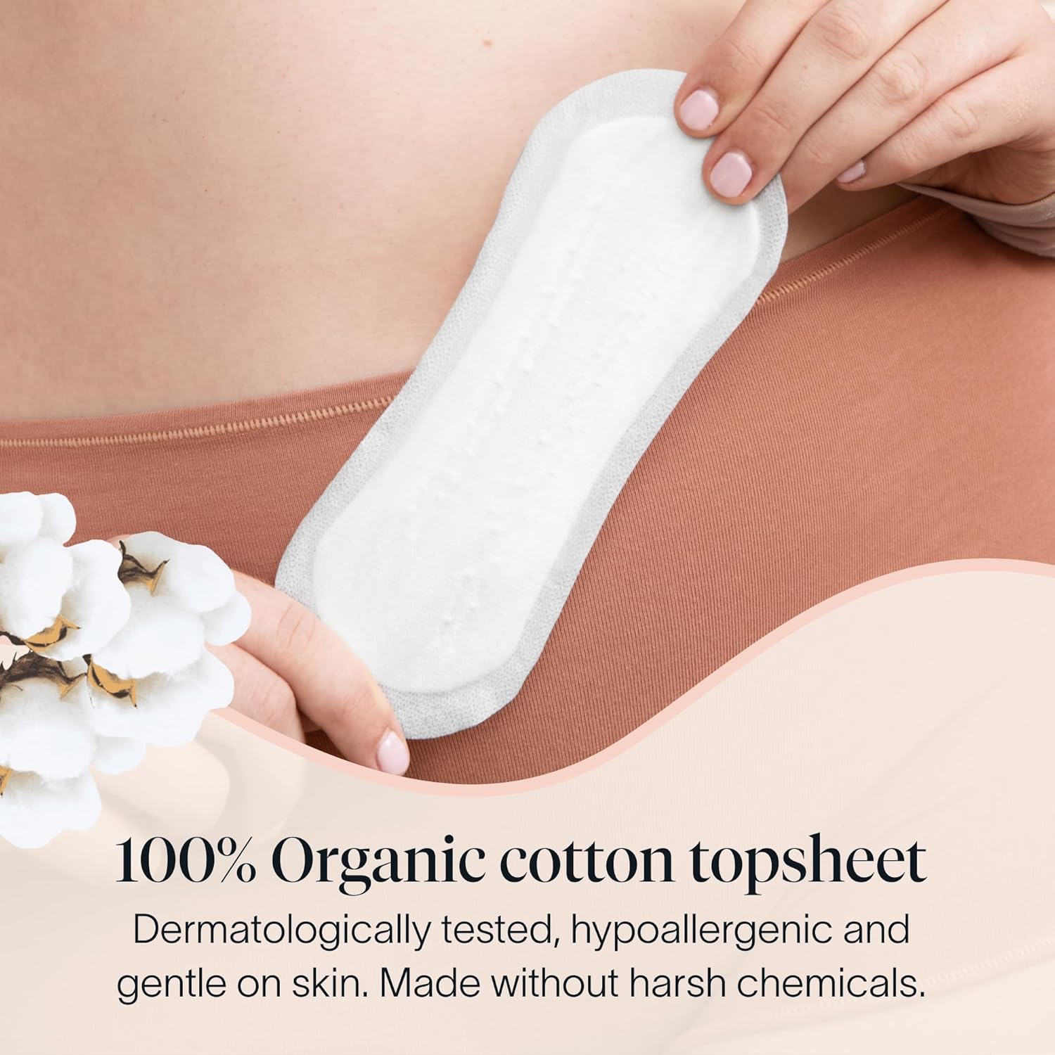 Cora 100% Organic Cotton Topsheet Bladder Liners (144 Long Bladder Liners)