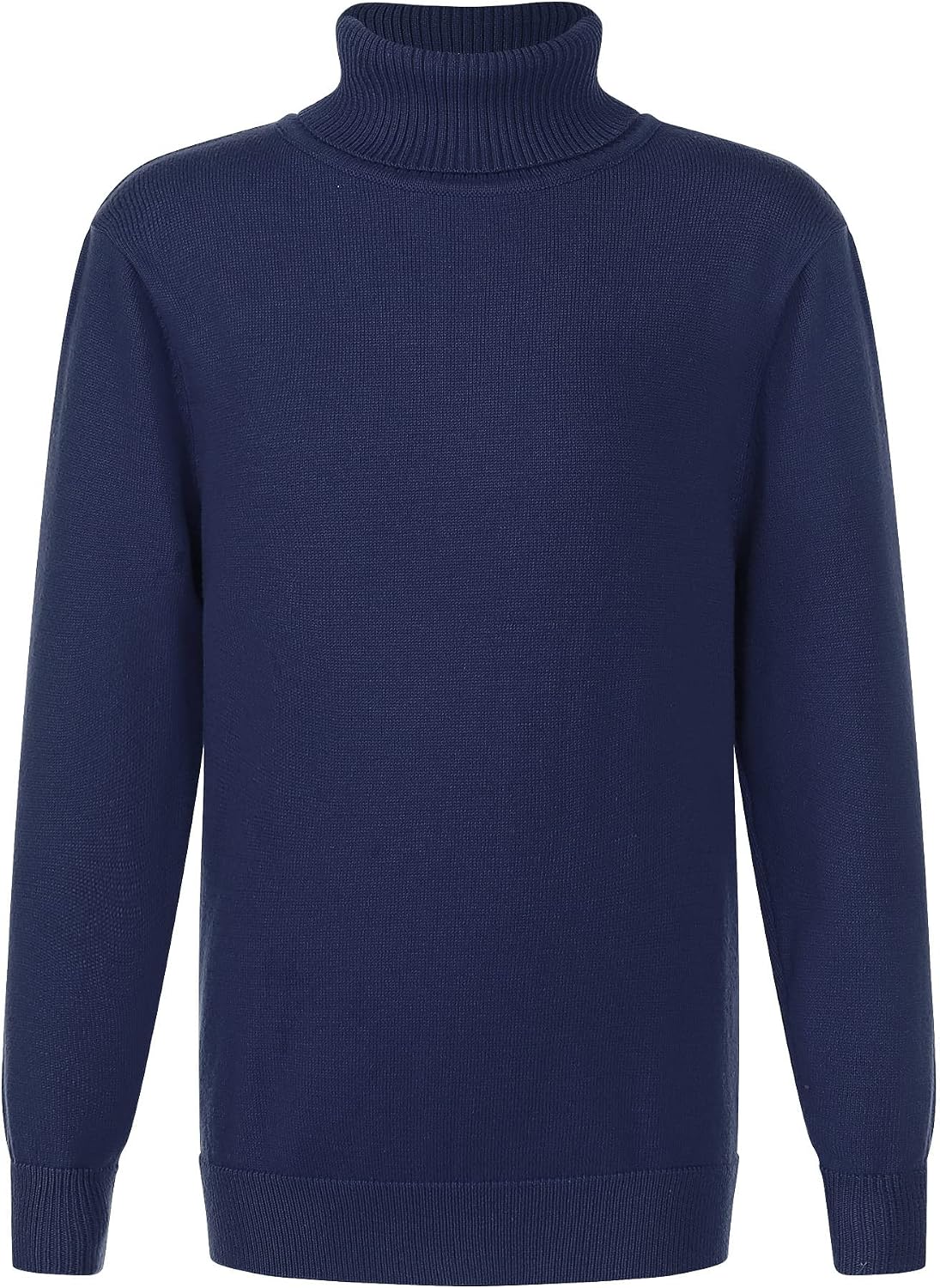 Boys Girls Turtleneck Cable Knitted Sweater Slim Fit Pullover Sweater for Kids