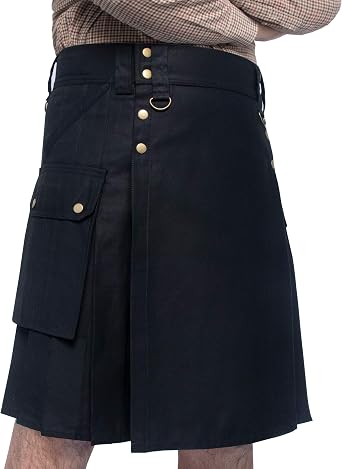 Mens Six Pockets Cotton Utility Kilts