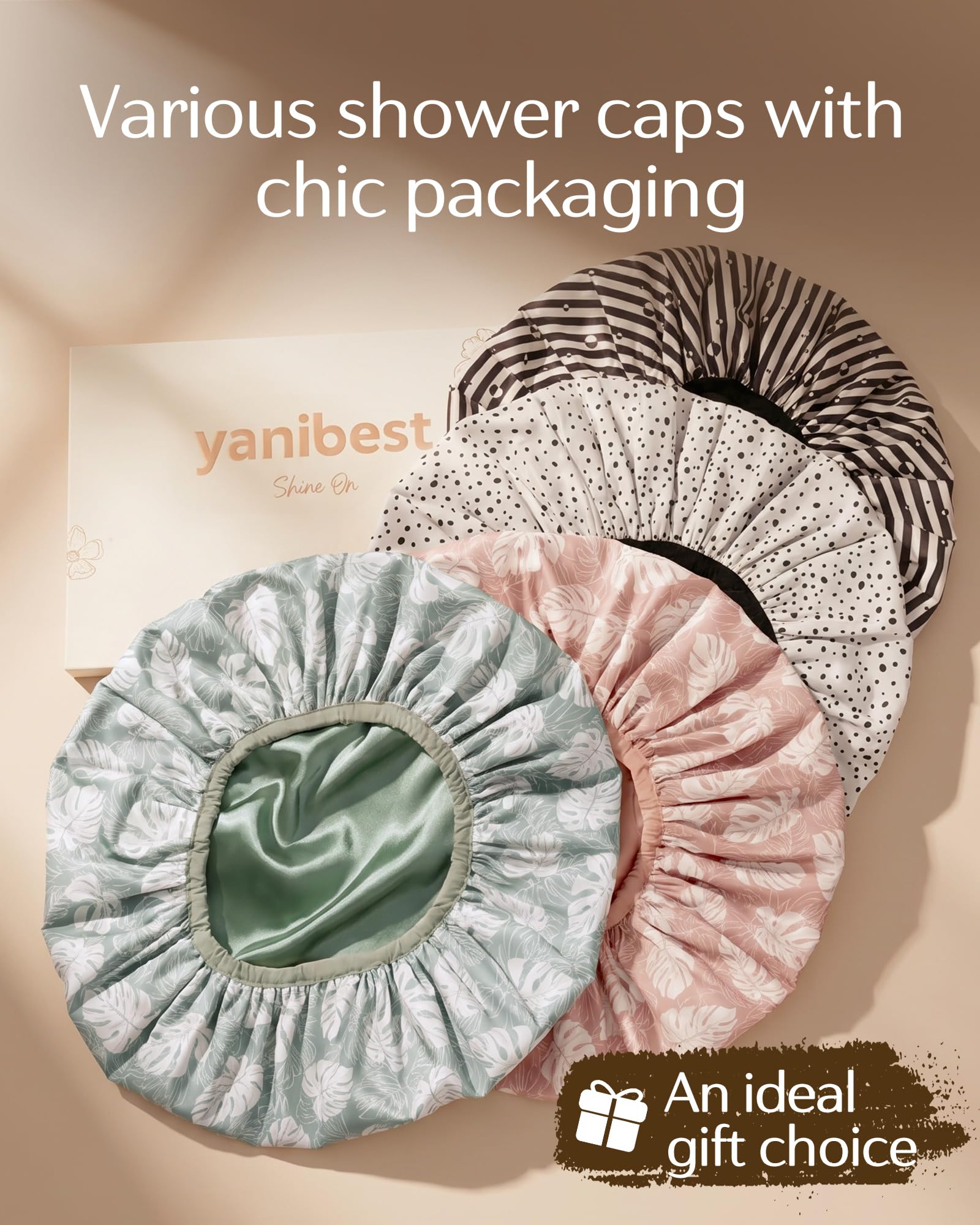 Satin Shower Cap - Frizz Free & Waterproof -8 Satin Shower Cap - Frizz Free & Waterproof -8