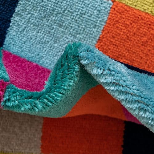 Miniatura 7 de Unique Loom Azalea Collection - Alfombra de área (redonda de 5 pies 3 pulgadas x 5 pies 3 pulgadas, turquesaverde azulado)